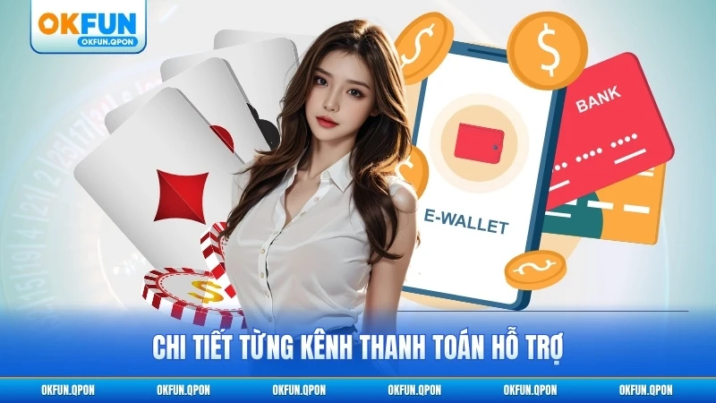 Chi tiết từng kênh thanh toán hỗ trợ