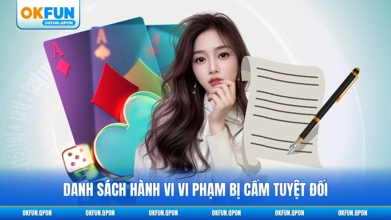 Danh sách hành vi vi phạm bị cấm tuyệt đối